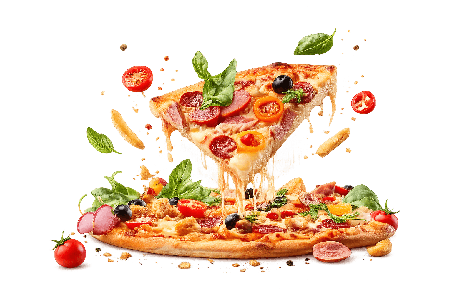 Hot and fresh cheese pizza
