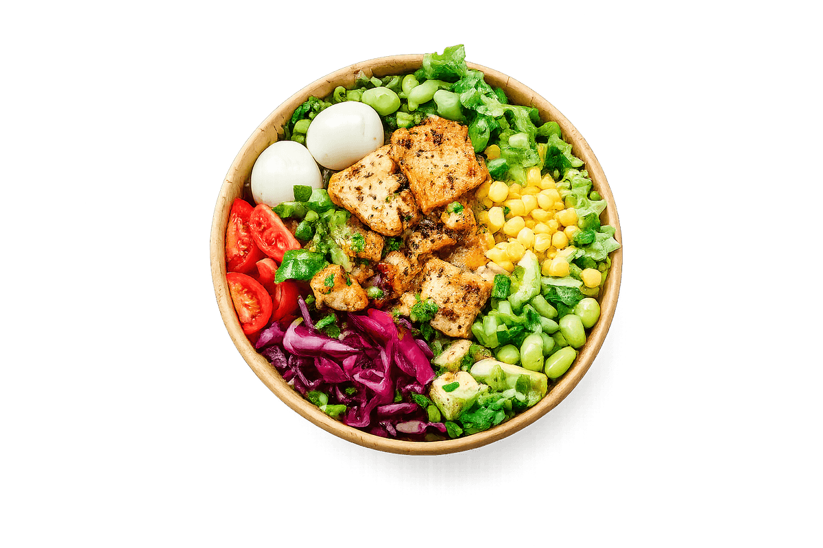 Signature food bowl with fresh seasonal ingredients
